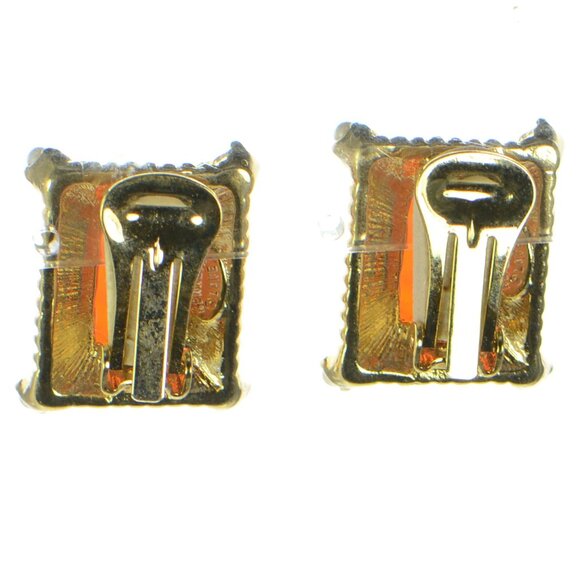 Vintage Kenneth Jay Lane KJL Pearl & Gold Carved Earrings - Picture 9 of 10